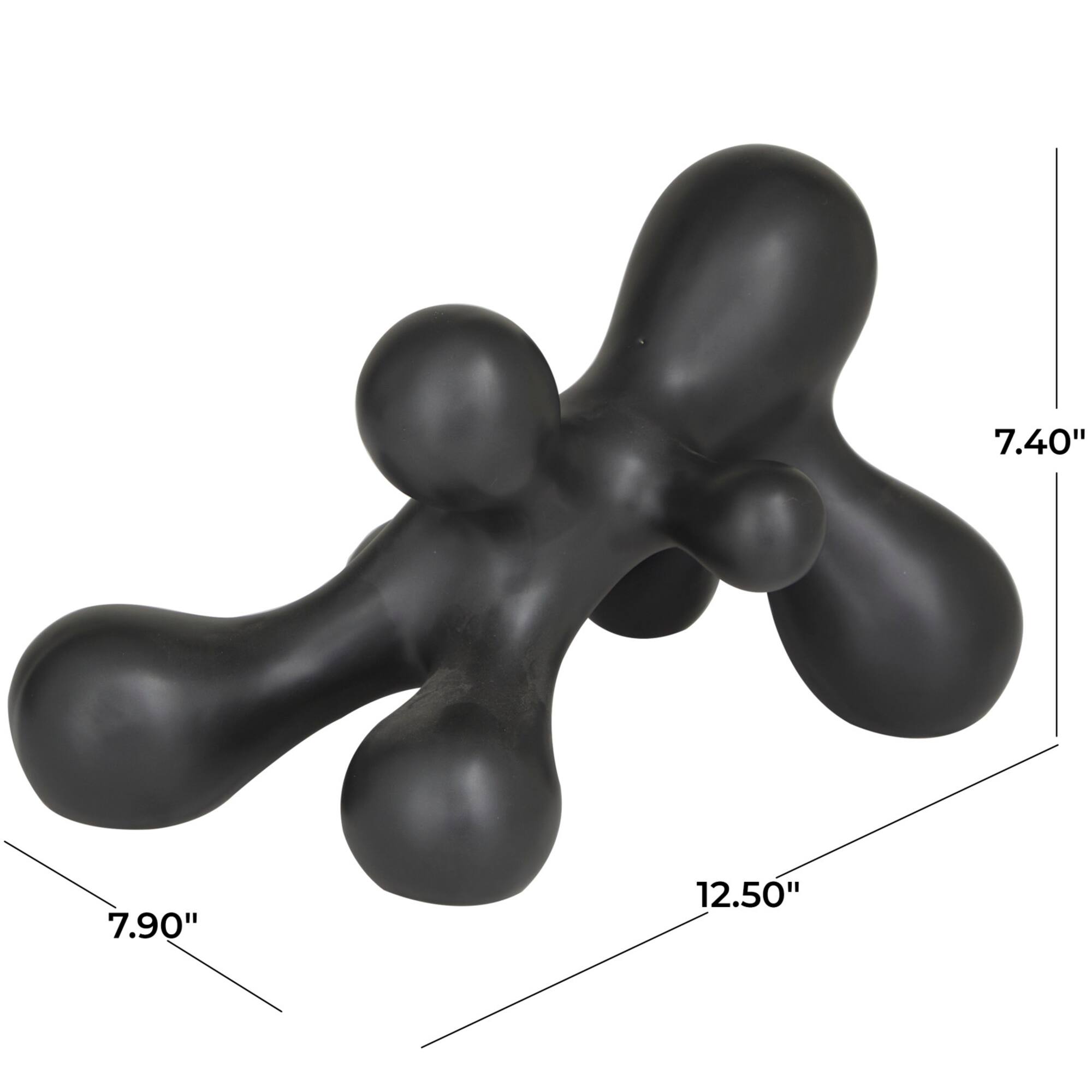 CosmoLiving by Cosmopolitan 13" Porcelain Molecule Abstract Sculpture